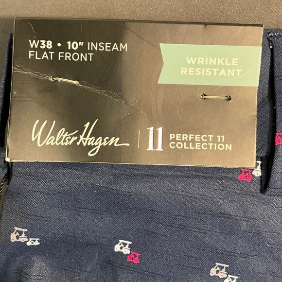 NWT Walter Hagen Perfect 11 Collection 38"W X 10" Inseam Mini Golf Cart Navy - Picture 5 of 10